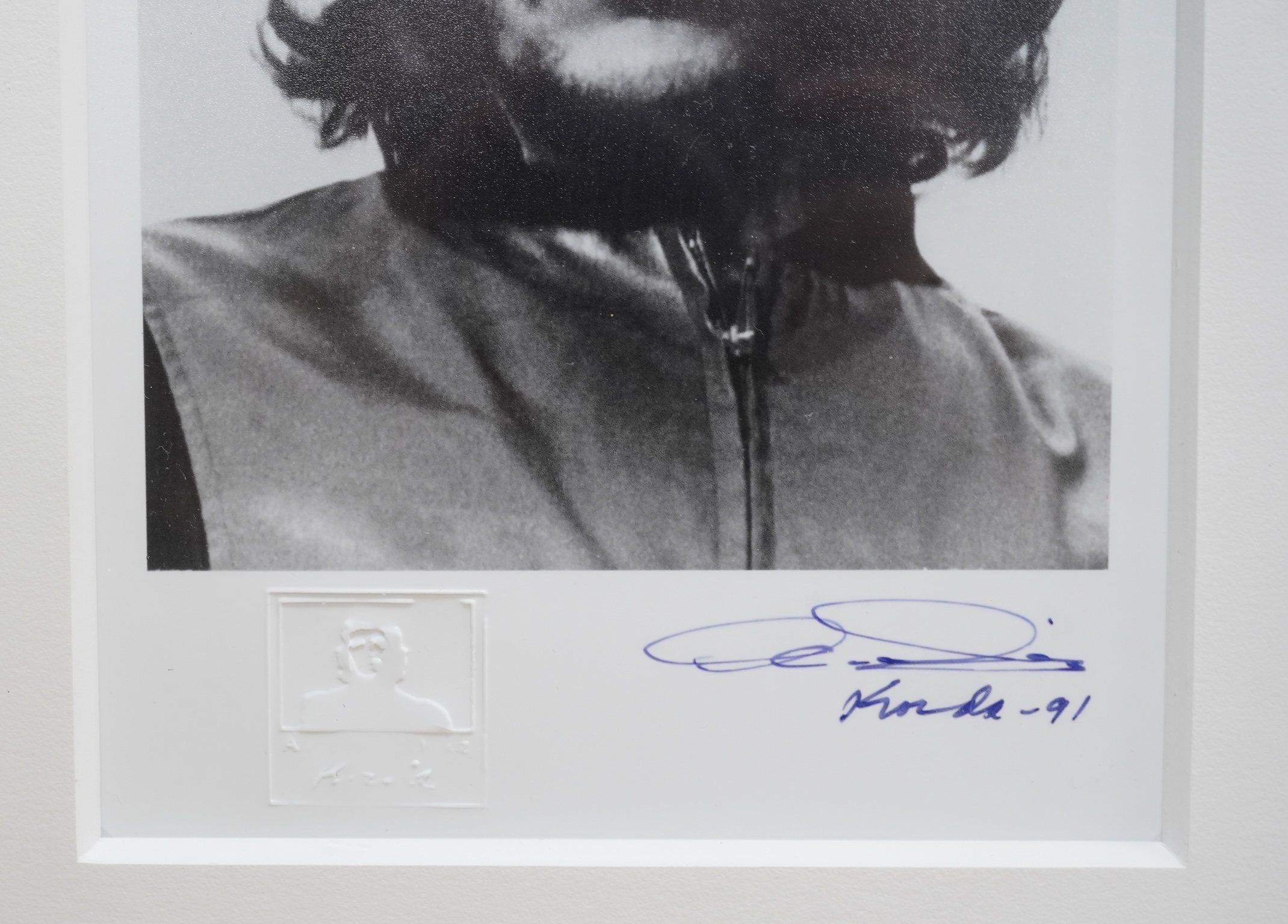 After Perfecto Romero (b.1936), three gelatin silver prints, Portraits of Che Guevara, stamped, two framed with facsimile signatures, largest 31 x 27cm